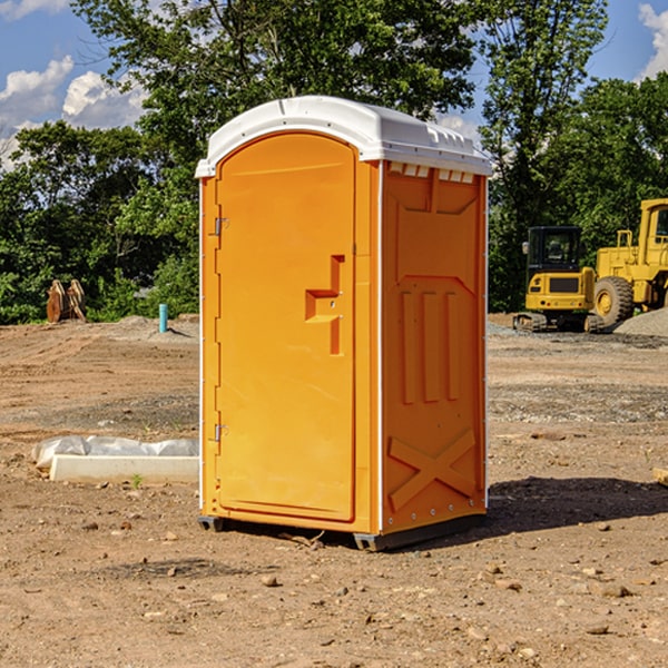 how often are the porta potties cleaned and serviced during a rental period in Banks MI